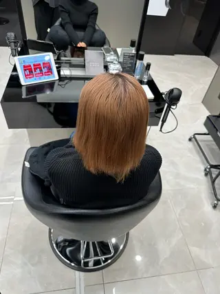 ミディアム カラー HARUKI MINATO japan 仙台店所属・✨【髪質改善/縮毛 矯正】✨ゆうほのヘアスタイル