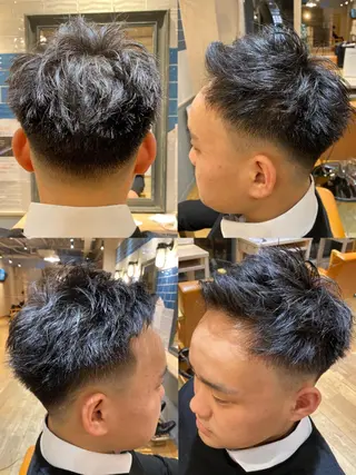 ショート カラー パーマ ヘアアレンジ メンズ 🔥メンズパーマ特 化🔥渡辺一翔🔥のヘアスタイル