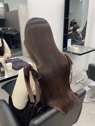 ロング 髪質改善/縮毛矯正 梅田茶屋町/西尾祐作のヘアスタイル