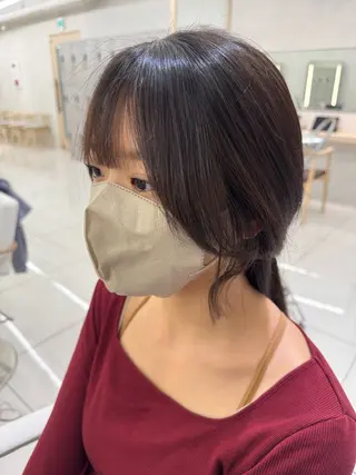 パーマ 韓国レイヤー/ 顔まわり/西野和裕のヘアスタイル