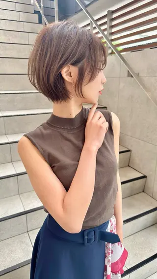 ショート レイヤー❣️縮毛矯正 川村利幸のヘアスタイル