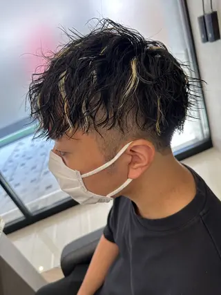 ショート パーマ メンズ 💈メンズ特化 美容師サキ💈のヘアスタイル
