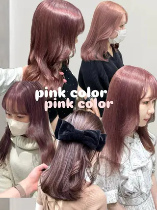 セミロング カラー 盛れる顔まわり✨🎀 モテカラー別所好葉のヘアスタイル