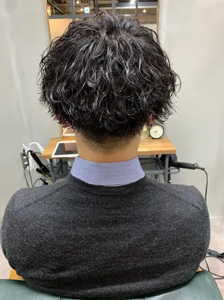 ショート パーマ メンズ 【S.BROOM】 店長　西川徹のヘアスタイル