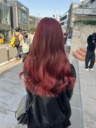 ロング カラー ヘアアレンジ 🩶【推しハイトーン 】yuzu🩶のヘアスタイル