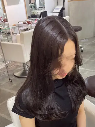 ロング カラー 原宿♡透明感カラー♡ 縮毛矯正【MAYU】のヘアスタイル