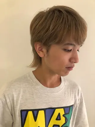 カラー ブリーチカラー🎀 韓国風/寺門美優のヘアスタイル