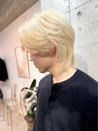 ショート カラー メンズ lani 天神大名/ブリーチのヘアスタイル