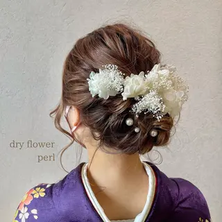 ミディアム ヘアアレンジ charm《銀座》 ヘアセット/縮毛矯正のヘアスタイル