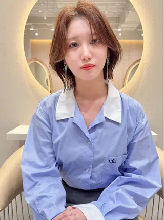 ショート カラー レイヤー❣️縮毛矯正 川村利幸のヘアスタイル