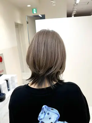 ミディアム 三宮/艶髪カラー /縮毛矯正/北條弘樹のヘアスタイル