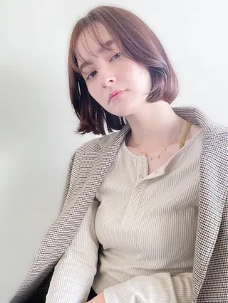 ミディアム 梅田 ショートヘア パーマモデル募集のヘアスタイル