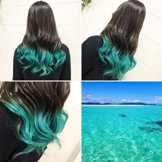 ロング カラー "PEPPU "所属・🌈推し色派手髪 ハイトーンShinのヘアスタイル