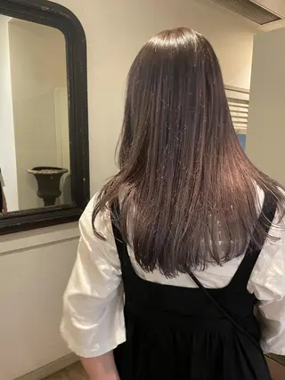 セミロング カラー classic 新横浜所属・大人girly🛋️ 🤍yukakoのヘアスタイル