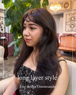 ロング カラー メンズ 表参道Lise おおいしおりのヘアスタイル