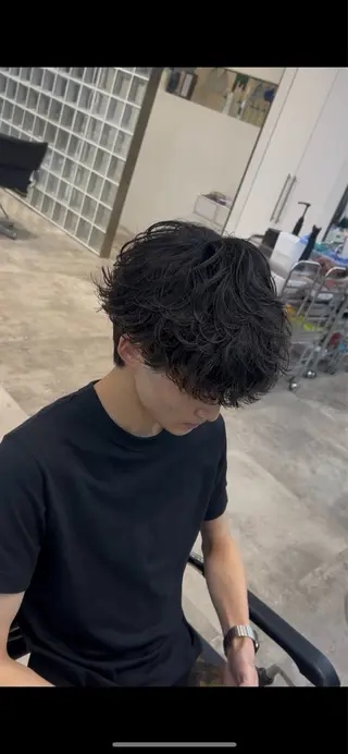 パーマ 藤平海音/fifth PARKのヘアスタイル