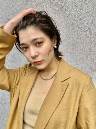 ショート カラー ヘアアレンジ ナカジ🌸ロブ/ボブ /前髪🌸のヘアスタイル