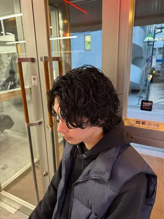 ショート カラー パーマ メンズ 🔥メンズパーマ特化 🔥店長中村雄樹のヘアスタイル