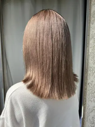 ミディアム カラー パーマ 【N°deseo】 吉祥寺のヘアスタイル