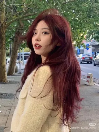 ロング カラー 🤍韓国大人っぽ ベージュMAI🤍のヘアスタイル