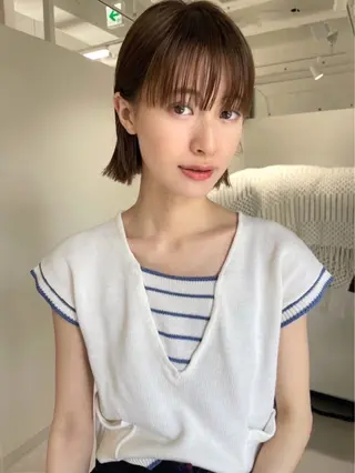 ミディアム カラー Yu kaのヘアスタイル