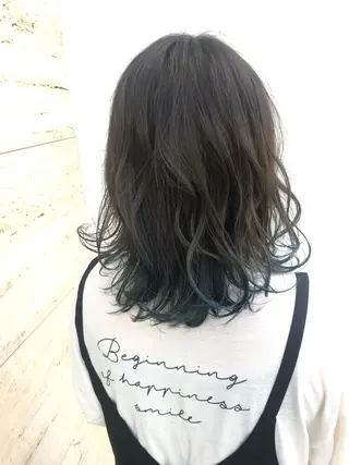 ミディアム カラー ヤマモト マイのヘアスタイル