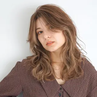 セミロング カラー パーマ 髪質改善ストレート✨ パーマヘア✨YUKIのヘアスタイル