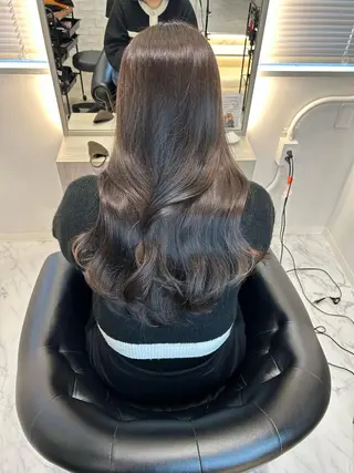ロング カラー &chaLme   心斎橋所属・emi/髪質改善/ 韓国風/艶カラーのヘアスタイル