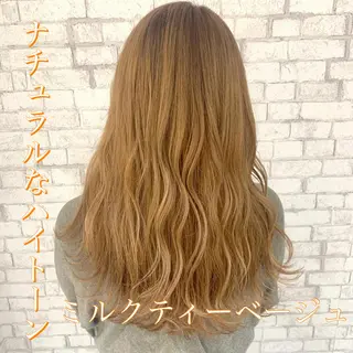 セミロング カラー 赤み消しカラー /透明感カラー 上長のヘアスタイル