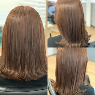 セミロング SALOWIN心斎橋Suite店所属・ブリーチ毛にもできる 縮毛矯正|鷹司郎のヘアスタイル