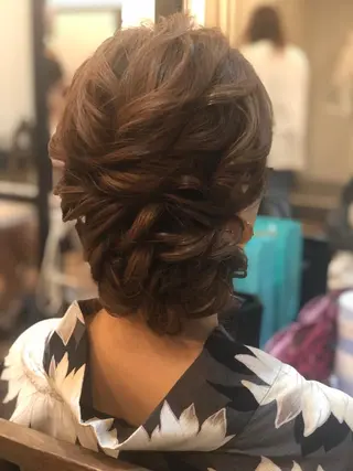 ロング ヘアアレンジ CASA 祇園四条のヘアスタイル