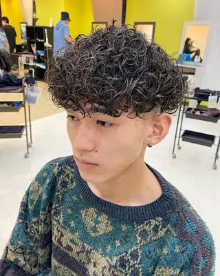 パーマ メンズ 年間2000名担当◎ パーマ職人/仲原佑樹のヘアスタイル