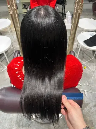 ロング フェザーパーマ🌙 毛流れ yuzukiのヘアスタイル