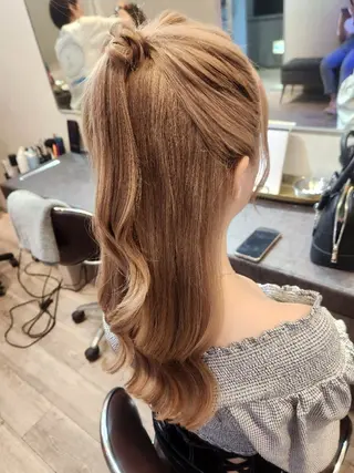 ロング ヘアアレンジ サロンソレイユ(マツ エク/ヘアセット)のヘアスタイル