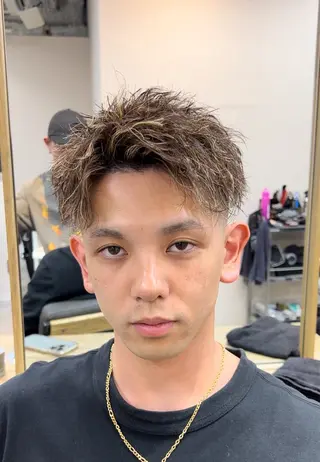 ショート カラー パーマ メンズ DIECE  SHIBUYA所属・小野寺 彗人のヘアスタイル