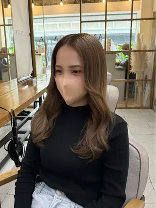 ロング カラー ヘアアレンジ 韓国レイヤーカット★ 小林大樹のヘアスタイル