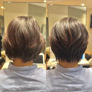ショート 頭から整える美容師 松田のヘアスタイル