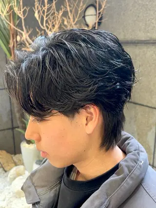 ショート パーマ メンズ 🥇メンズパーマ /縮毛矯正/木村神心のヘアスタイル