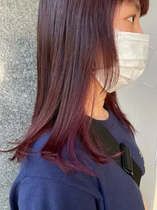 ミディアム カラー tomo🍒パーマ ハイトーン似合わせのヘアスタイル