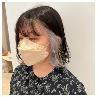 ミディアム 似合わせ/ブリーチ カラー.岡田友仁のヘアスタイル