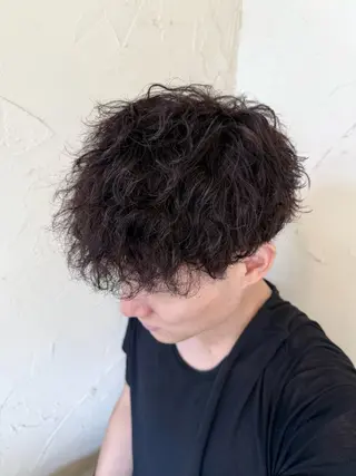 ショート カラー パーマ メンズ メンズ特化/パーマ指 名No.1/百瀬太郎のヘアスタイル