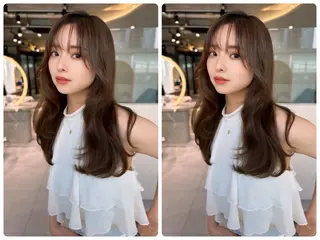 セミロング カラー ✨レイヤー/韓国 /✨ヘア山下　遥のヘアスタイル