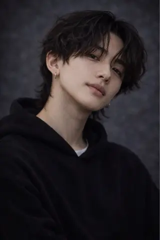 パーマ メンズ 透明感/ブラウン 🧸ミディアム🧸のヘアスタイル