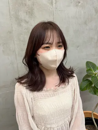 セミロング カラー SALT WATER所属・🫐 𝐌𝐚𝐨 🫐似合わせcutのヘアスタイル