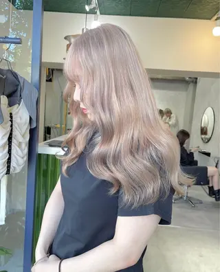 ロング ヘアアレンジ 透明感カラー🩶韓国 ヘア🩶ワカナのヘアスタイル