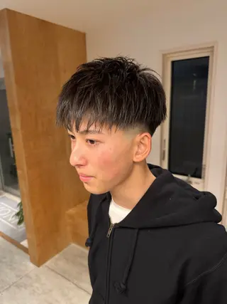 ショート メンズ メンズパーマ達人/ フェード/イツキのヘアスタイル