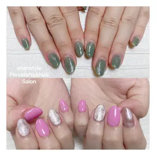 ミディアム ヘアアレンジ ネイル 👑enen style👑のネイルデザイン