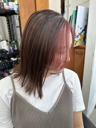 ミディアム カラー 大内 志穂のヘアスタイル