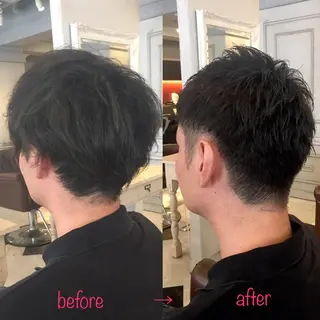ショート メンズ 縮毛矯正&髪質改善 MAILHAIRのヘアスタイル