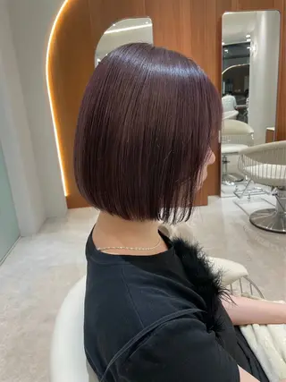 ミディアム カラー 渋谷/レイヤーボブ・ 透明感カラーしょうごのヘアスタイル